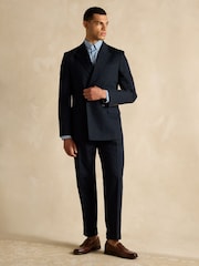 Joules Navy Double Breasted Suit Jacket - Image 9 of 13