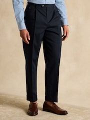 Joules Navy Slim Fit Suit Trousers - Image 1 of 7