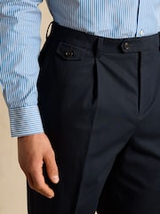 Joules Navy Slim Fit Suit Trousers - Image 4 of 7