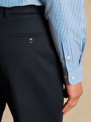 Joules Navy Slim Fit Suit Trousers - Image 5 of 7