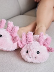 Warmies Axolotl Character Slippers - Image 1 of 5