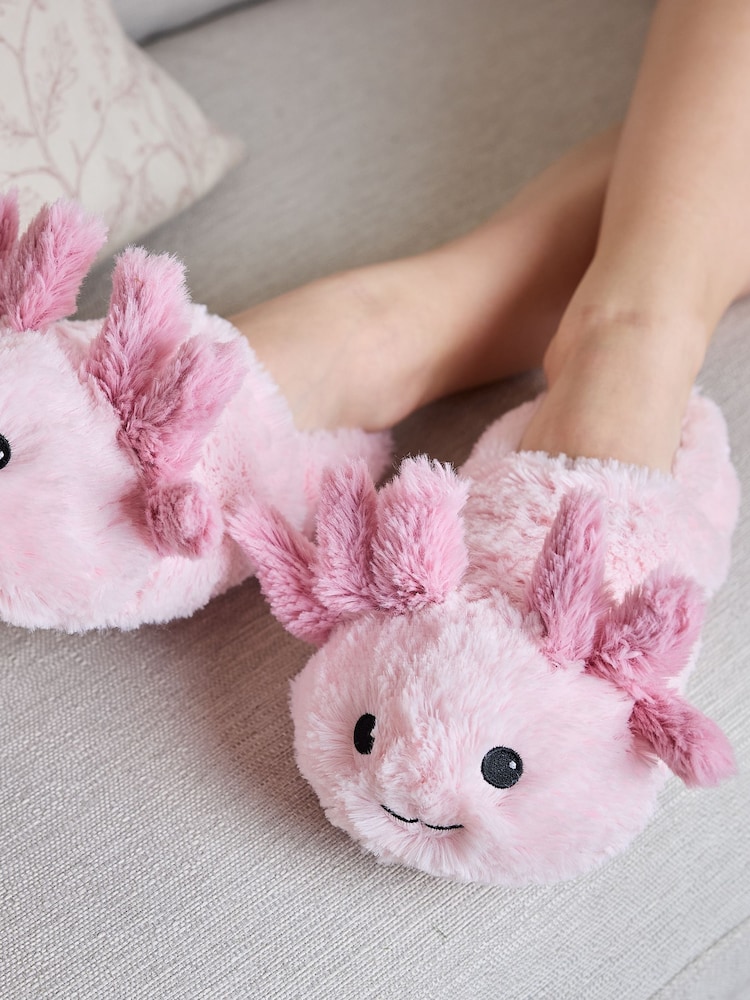 Warmies Axolotl Character Slippers - Image 5 of 5