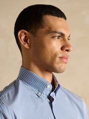 Joules Blue Bengal Long Sleeve 100% Cotton Shirt - Image 4 of 10