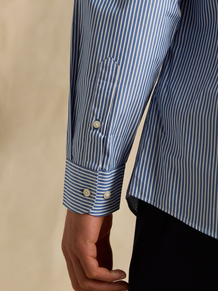 Joules Blue Bengal Long Sleeve 100% Cotton Shirt - Image 7 of 10