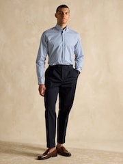 Joules Blue Bengal Long Sleeve 100% Cotton Shirt - Image 8 of 10
