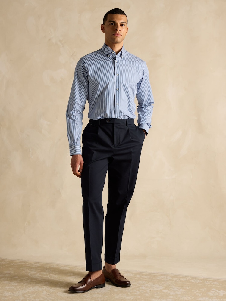 Joules Blue Bengal Long Sleeve 100% Cotton Shirt - Image 8 of 10