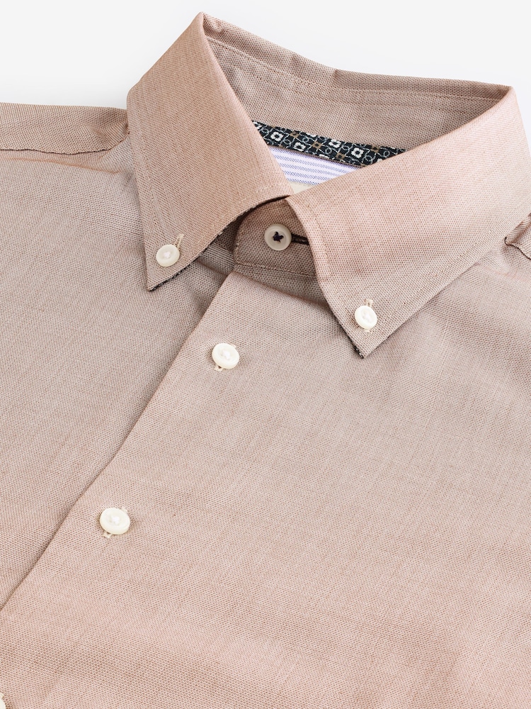 Joules Neutral Textured 100% Cotton Long Sleeve Shirt - Image 1 of 11