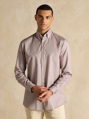 Joules Neutral Textured 100% Cotton Long Sleeve Shirt - Image 2 of 11