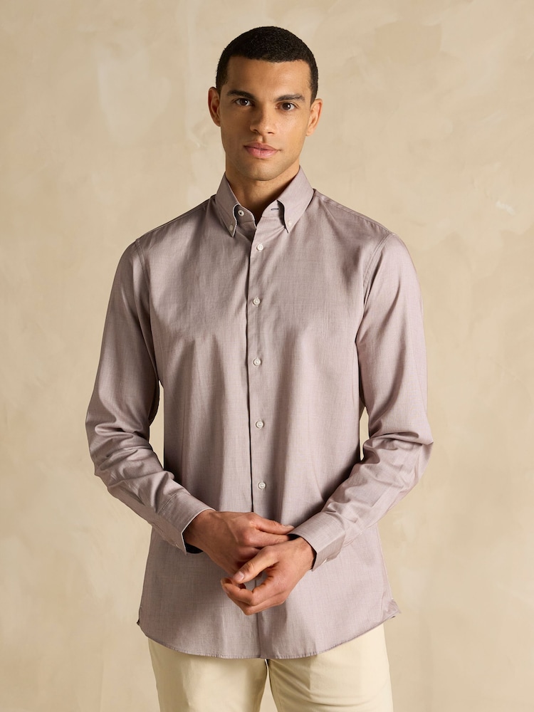 Joules Neutral Textured 100% Cotton Long Sleeve Shirt - Image 2 of 11