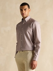 Joules Neutral Textured 100% Cotton Long Sleeve Shirt - Image 6 of 11