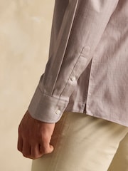Joules Neutral Textured 100% Cotton Long Sleeve Shirt - Image 7 of 11