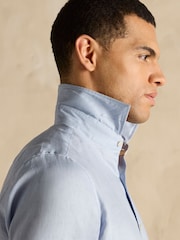 Joules Blue Short Sleeve 100% Linen Shirt - Image 4 of 6