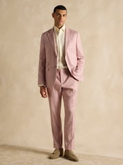 Joules Cream Long Sleeve 100% Linen Shirt - Image 4 of 9