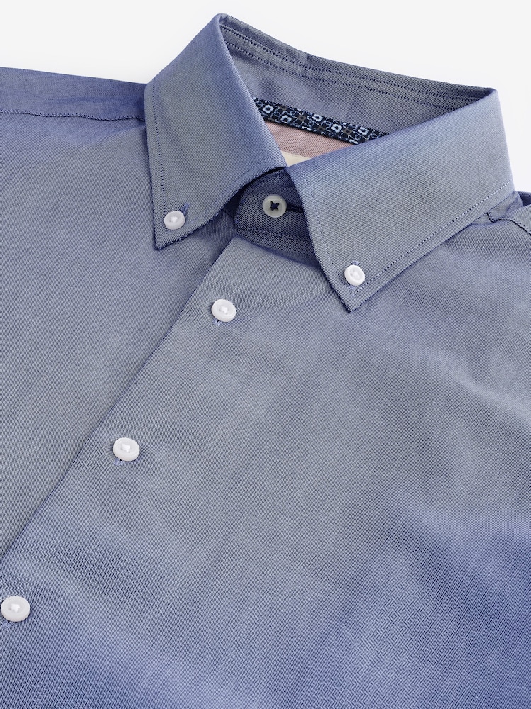 Joules Blue 100% Cotton Oxford Shirt - Image 1 of 10