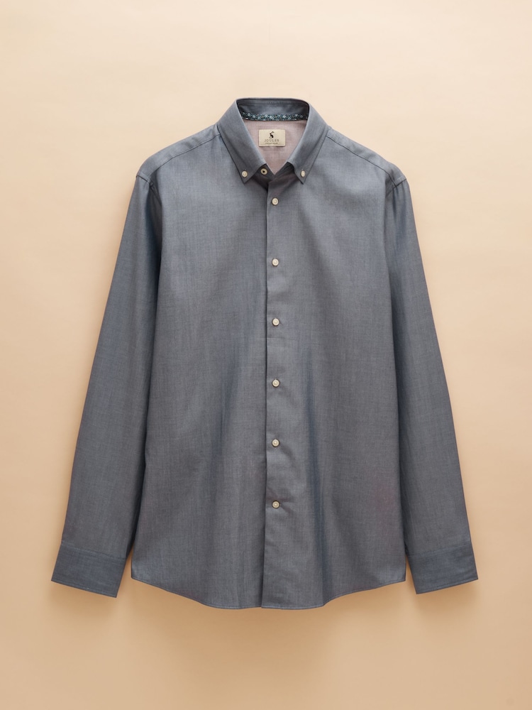 Joules Blue 100% Cotton Oxford Shirt - Image 10 of 10