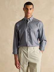 Joules Blue 100% Cotton Oxford Shirt - Image 6 of 10