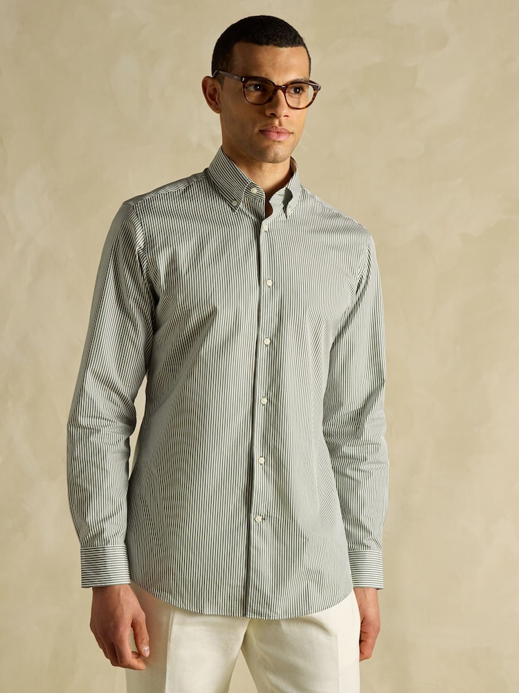 Joules Green Bengal Long Sleeve 100% Cotton Shirt - Image 2 of 8
