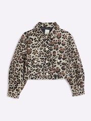 سترة بطبعة جلد فهد للبنات من River Island - صورة 1 من 3