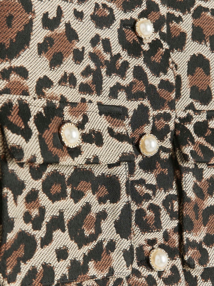 سترة بطبعة جلد فهد للبنات من River Island - صورة 3 من 3