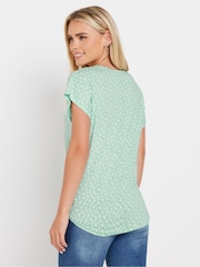 M&Co Petite Ditsy Wrap Top - Image 3 of 5