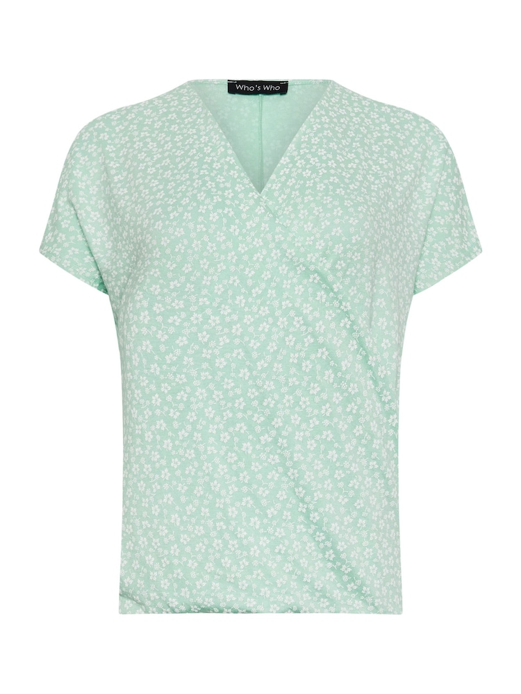 M&Co Petite Ditsy Wrap Top - Image 5 of 5 M&Co Petite Ditsy Wrap Top - Image 5 of 5