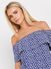 Blusa con escote bardot y estampado de florecitas Petite de M&Co - Imagen 2 de 5