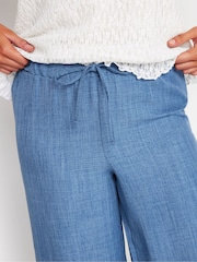 M&Co Blue Petite Linen Look Culottes - Image 4 of 5