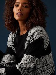 M&Co Black Fairisle Pattern Cardigan - Image 3 of 5