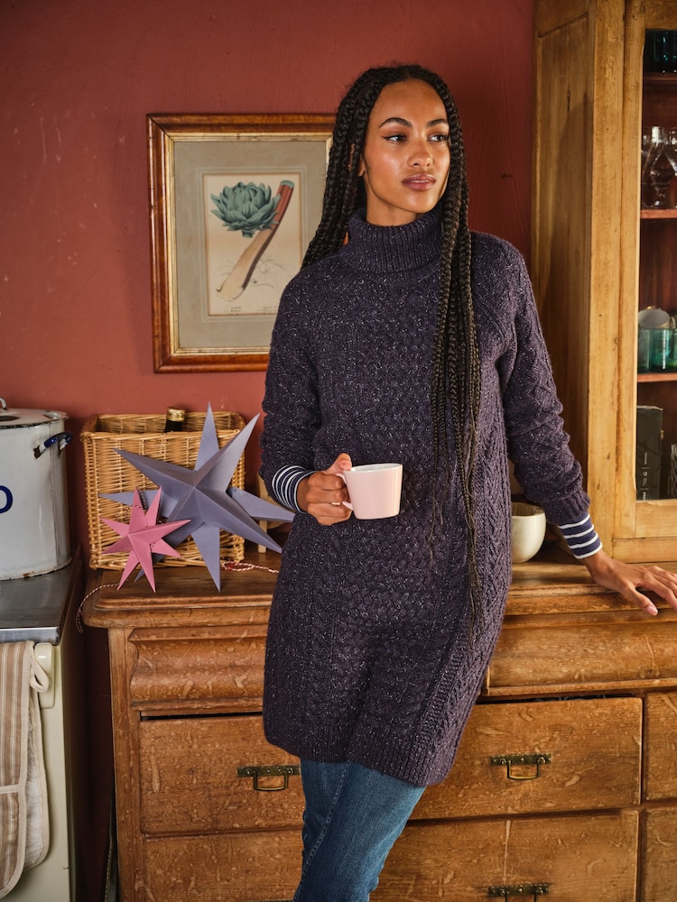 FatFace Navy Alicia Knit Dress - Image 1 of 6