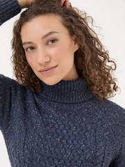 FatFace Navy Alicia Knit Dress - Image 5 of 6