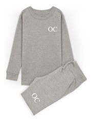 Dollymix Grey Personalised Lounge 100% Cotton Set - Image 1 of 3