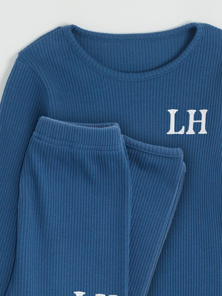 Dollymix Kids Personalised Ribbed Loungewear Set - Image 3 of 3