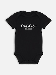 Dollymix Baby Mini Personalised Logo Black Bodysuit - Image 1 of 3
