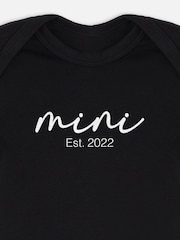 Dollymix Baby Mini Personalised Logo Black Bodysuit - Image 2 of 3
