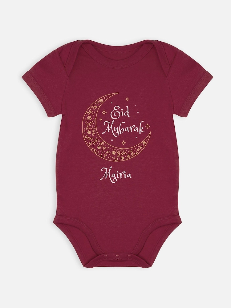 Dollymix Baby Red Personalised Eid Bodysuit - Image 1 of 3