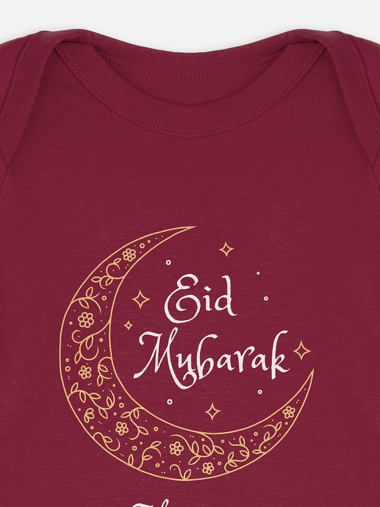 Dollymix Baby Red Personalised Eid Bodysuit - Image 3 of 3