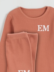 Dollymix Kids Personalised Ribbed Loungewear Set - Image 2 of 3