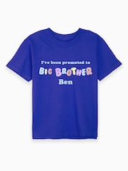 Dollymix Big Brother Blue 100% Cotton Personalised T-Shirt - Image 1 of 3