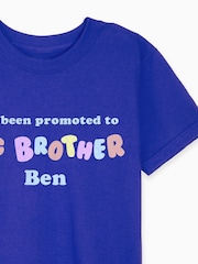Dollymix Big Brother Blue 100% Cotton Personalised T-Shirt - Image 2 of 3