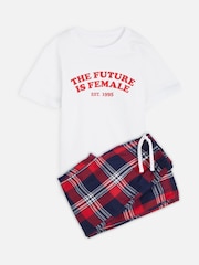 Dollymix Female The Future Personalised White 100% Cotton Pyjamas - Image 1 of 3