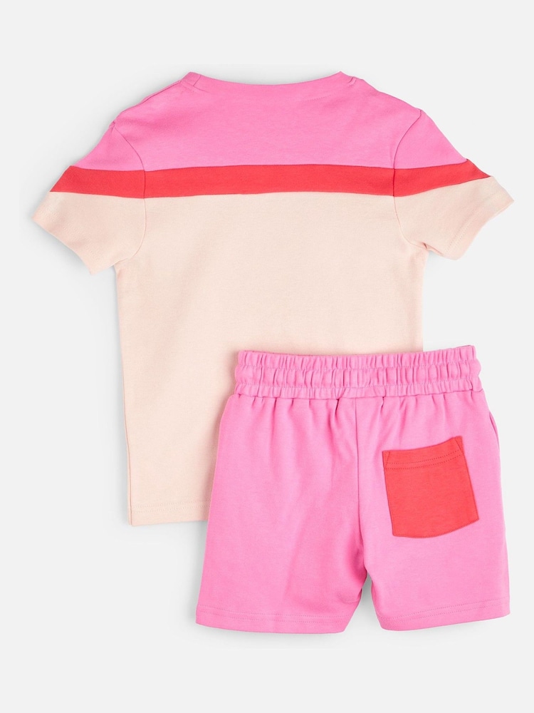 Alphabet Personalised Colourblock 100% Cotton T-Shirt and Shorts Set - Image 4 of 4