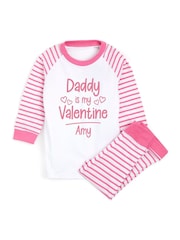 Dollymix Pink Personalised Toddler Little Sweetheart 100% Cotton Pyjamas - Image 1 of 4