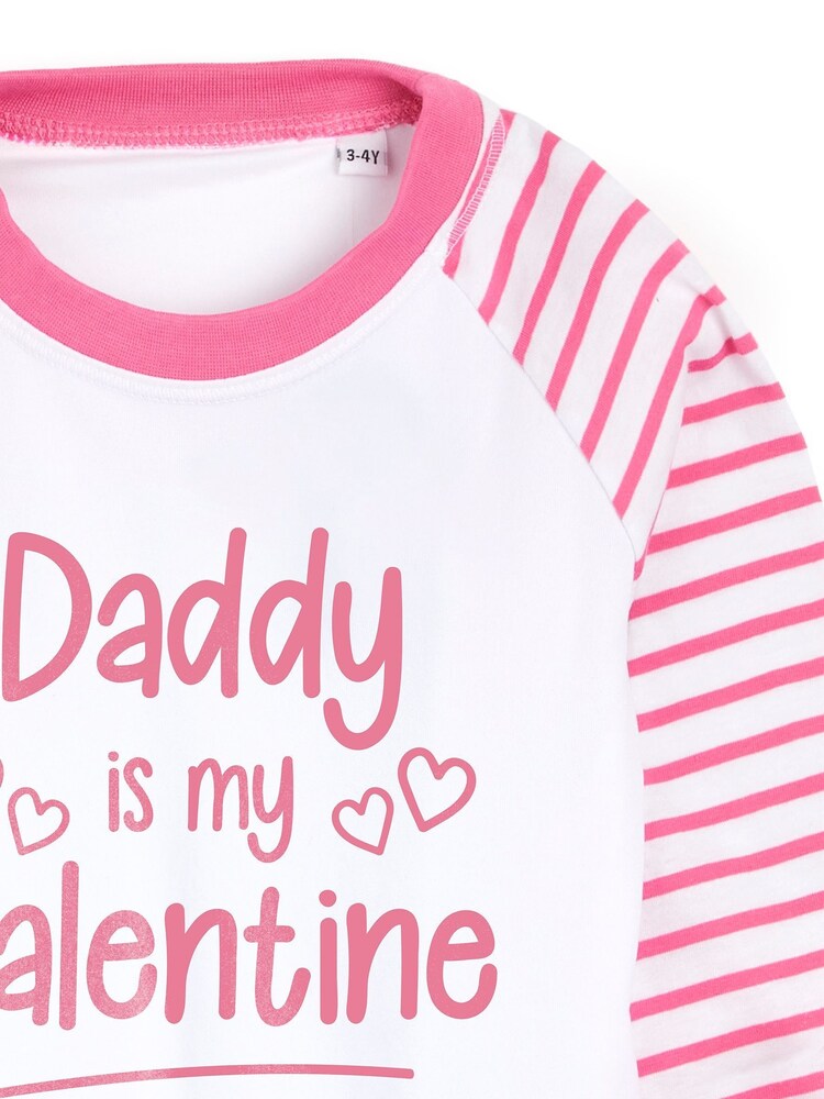 Dollymix Pink Personalised Toddler Little Sweetheart 100% Cotton Pyjamas - Image 2 of 4