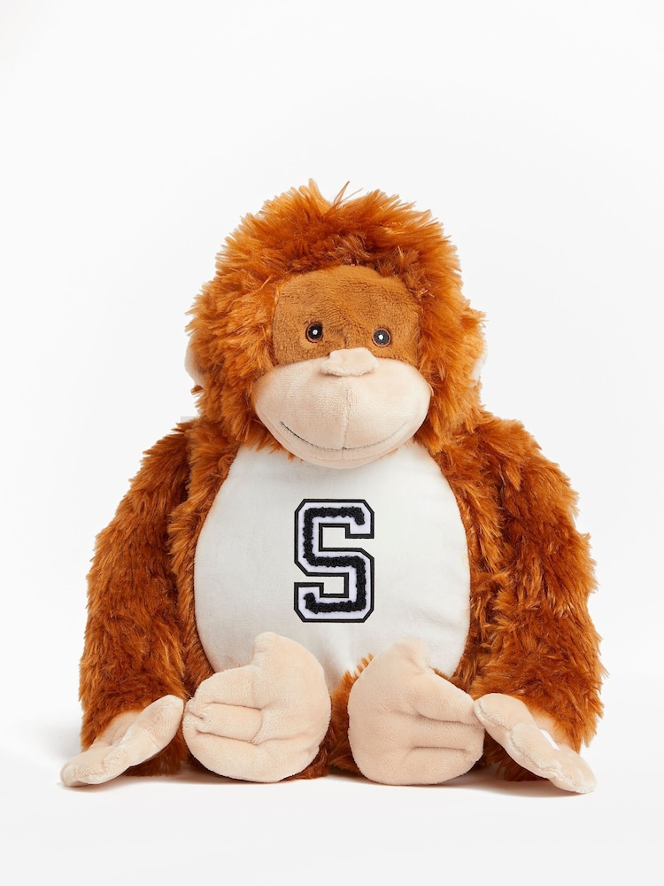 Alphabet Personalised Soft Plush Brown Orangutan - Image 1 of 3
