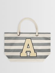 Personalised Large Letter Monogrammed Beach 100% Cotton Bag by Alphabet - Image 2 of 5