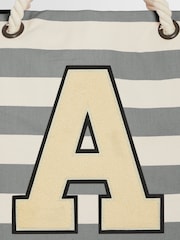 Personalised Large Letter Monogrammed Beach 100% Cotton Bag by Alphabet - Image 3 of 5