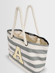 Personalised Large Letter Monogrammed Beach 100% Cotton Bag by Alphabet - Image 5 of 5