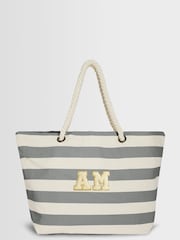 Personalised Small Letter Monogrammed Beach Bag by Alphabet - Image 1 of 5