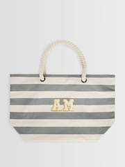Personalised Small Letter Monogrammed Beach Bag by Alphabet - Image 2 of 5
