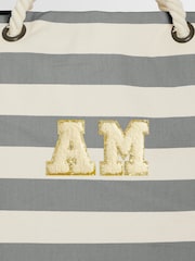 Personalised Small Letter Monogrammed Beach Bag by Alphabet - Image 3 of 5
